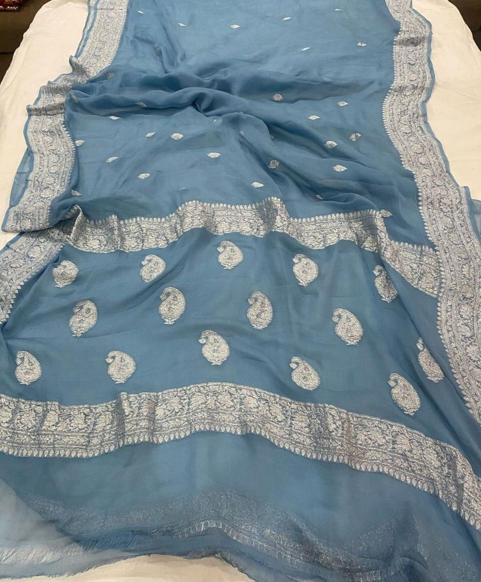 Banarasi Khaddi Buti Georgette Saree - BKBG003