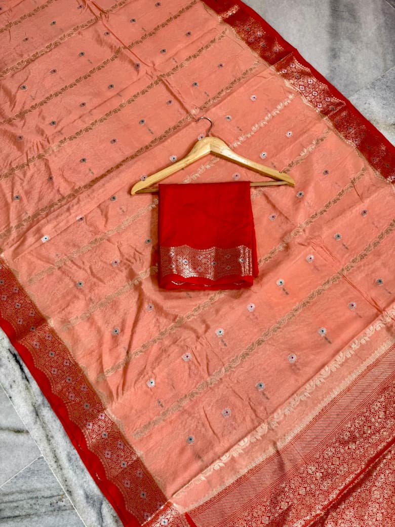 Banarasi Viscose Silk Saree - BVSPR01