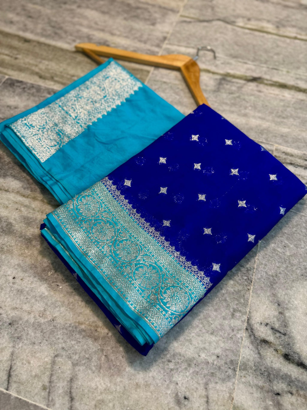 Banarasi Handloom Katan Georgette Semi Silk Saree - ABKG001