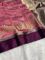 Banarasi Katan Silk Saree with Minakari Border - ABKSMB4