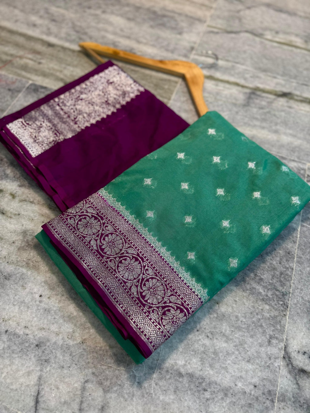Banarasi Handloom Katan Georgette Semi Silk Saree - ABKG003