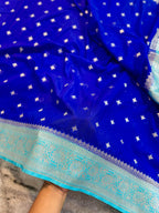 Banarasi Handloom Katan Georgette Semi Silk Saree - ABKG001