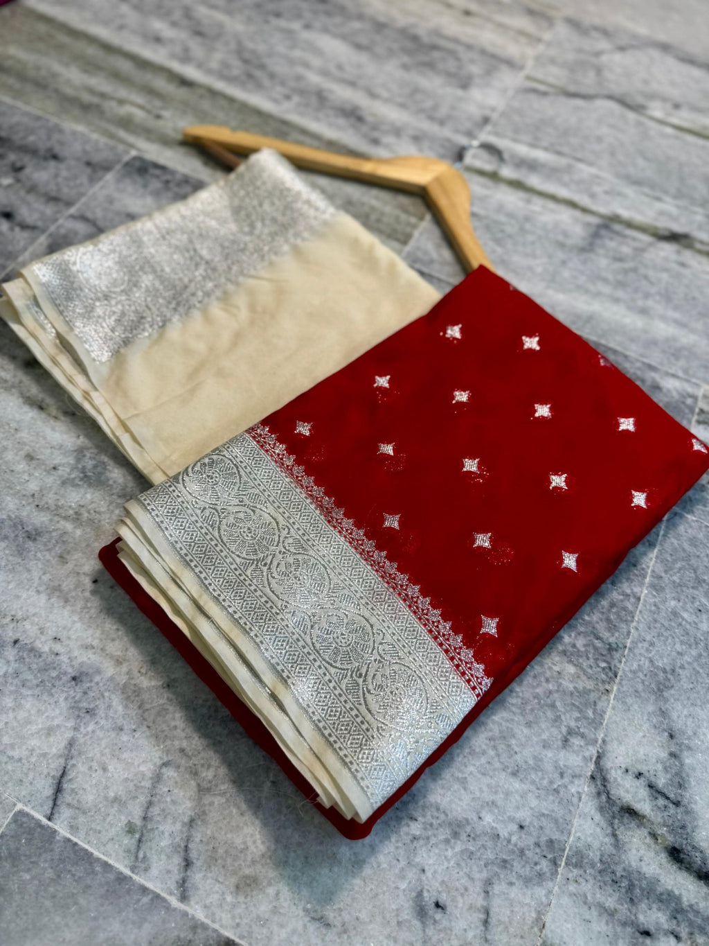 Banarasi Handloom Katan Georgette Semi Silk Saree - ABKG004