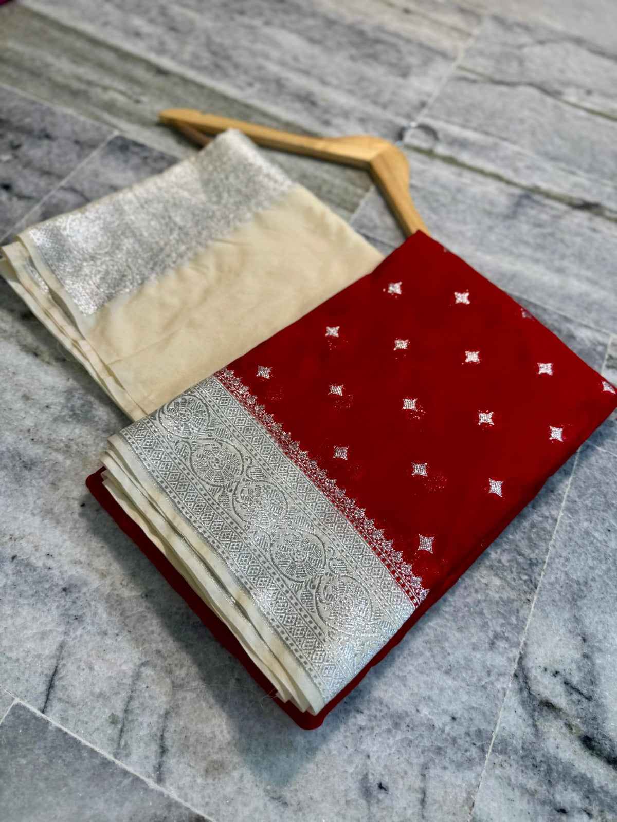 Banarasi Handloom Katan Georgette Semi Silk Saree - ABKG004