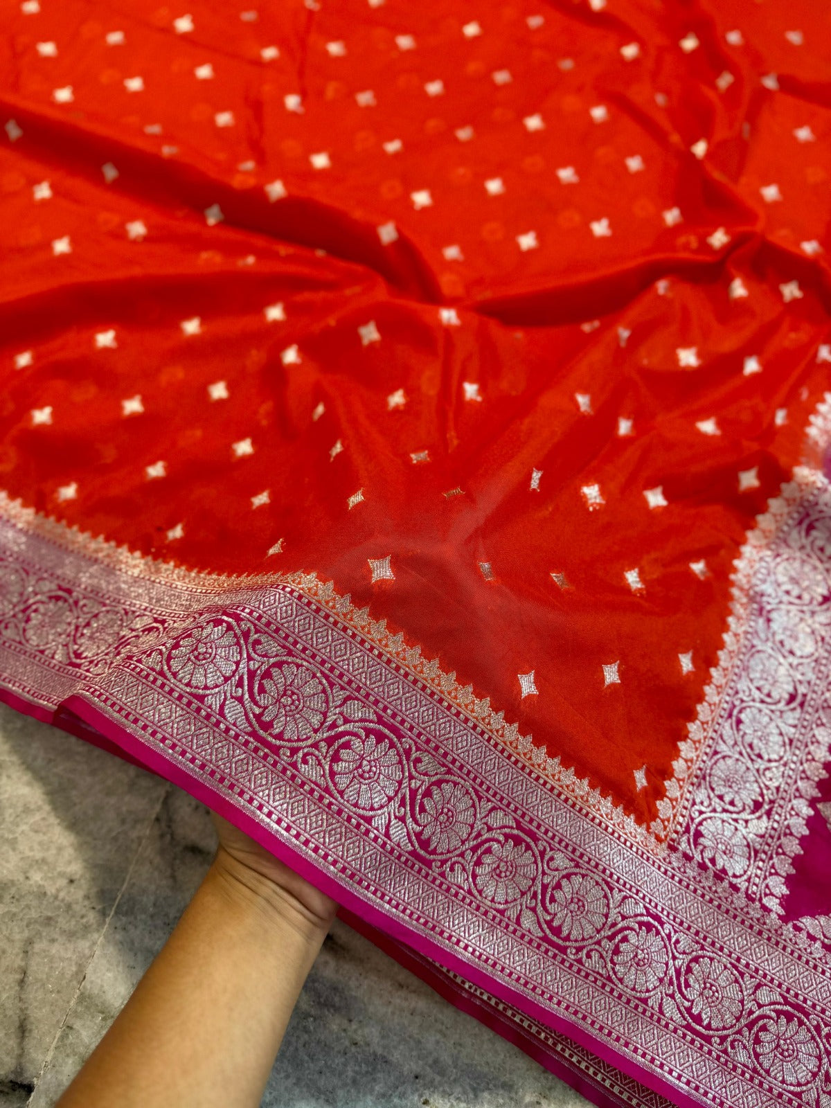 Banarasi Handloom Katan Georgette Semi Silk Saree - ABKG002