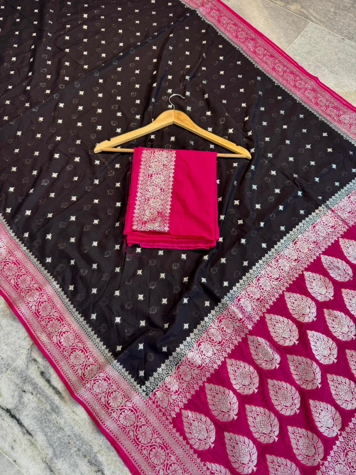 Banarasi Handloom Katan Georgette Semi Silk Saree - ABKG005