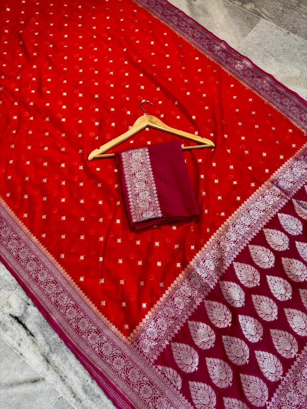 Banarasi Handloom Katan Georgette Semi Silk Saree - ABKG002