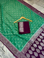 Banarasi Handloom Katan Georgette Semi Silk Saree - ABKG003