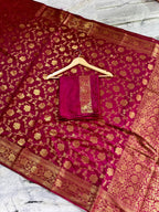 Banarasi Katan Silk Saree with Antique Zari Weaving - BKAZPM01
