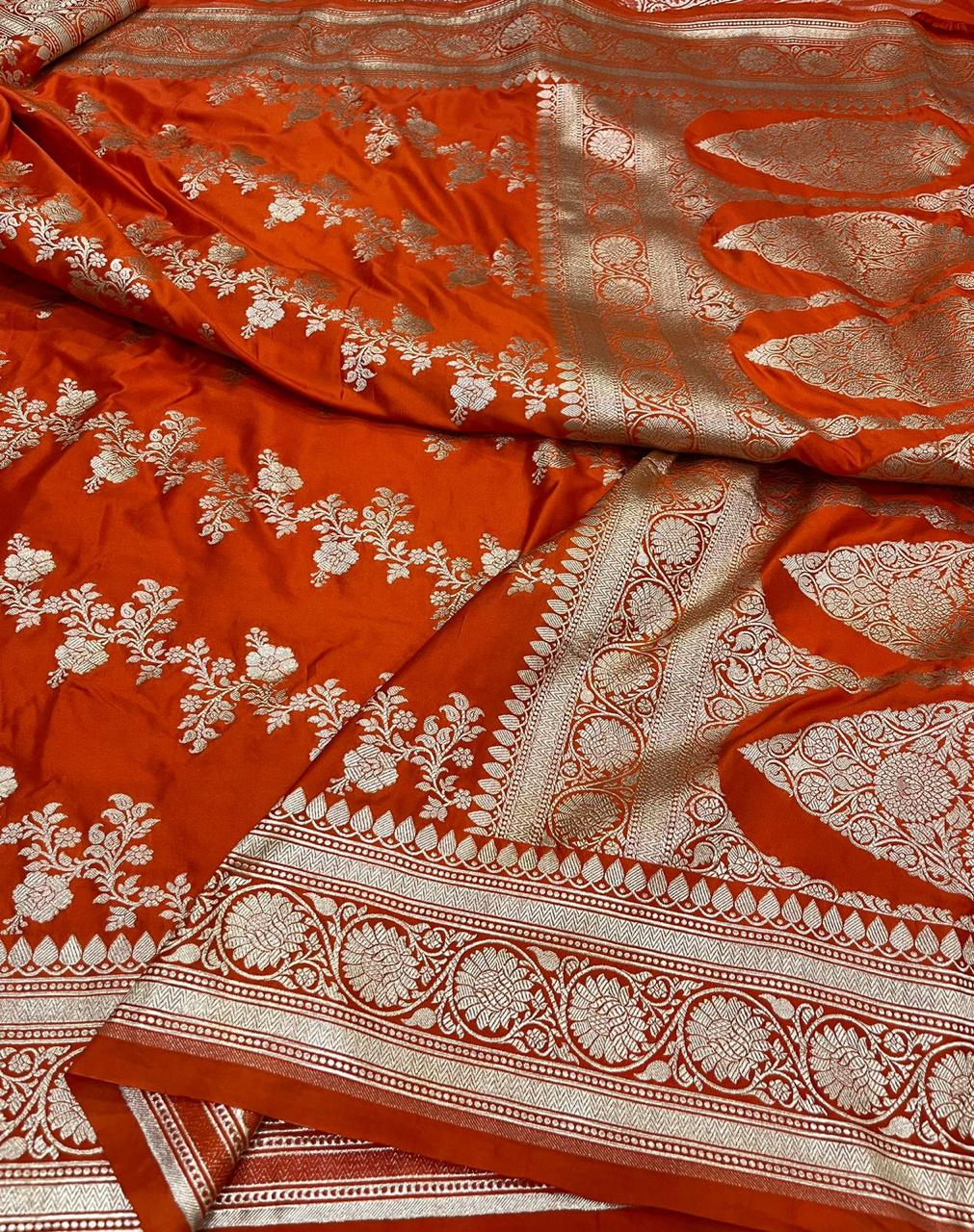 Premium Mashru Silk Saree with Vintage Ada Zari Weave - AMVZO1