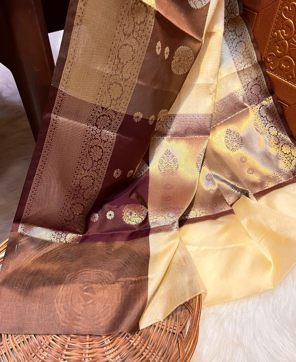 Banarasi Soft Tissue Semi Silk Saree - BSTSCB1