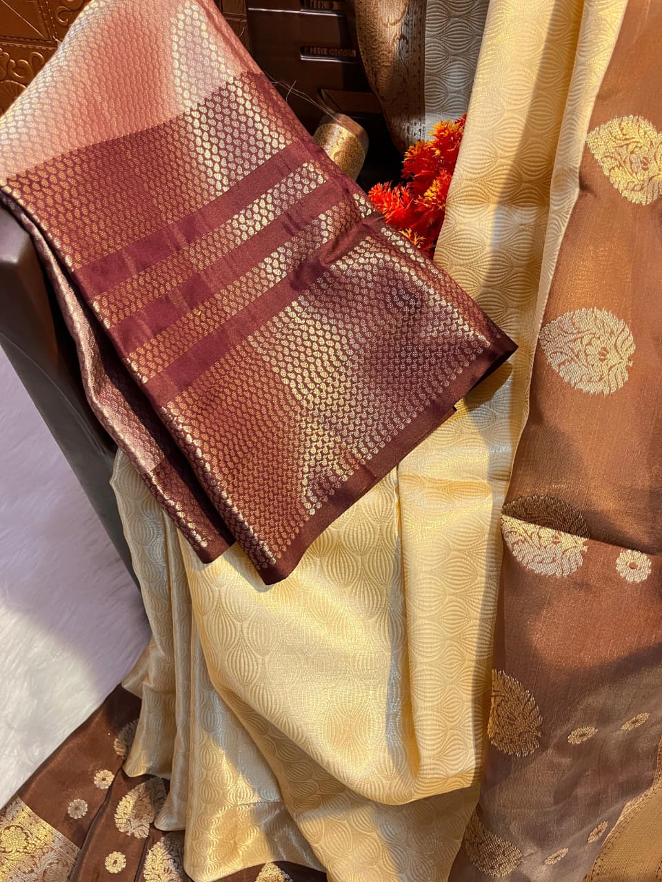Banarasi Soft Tissue Semi Silk Saree - BSTSCB1