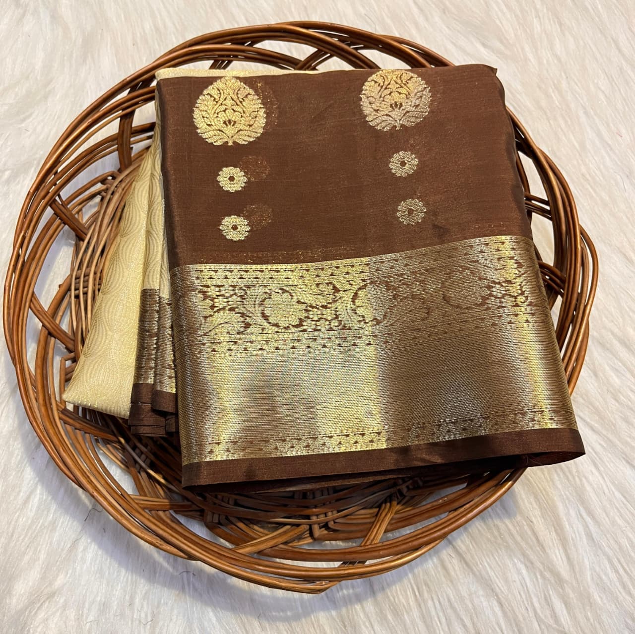 Banarasi Soft Tissue Semi Silk Saree - BSTSCB1