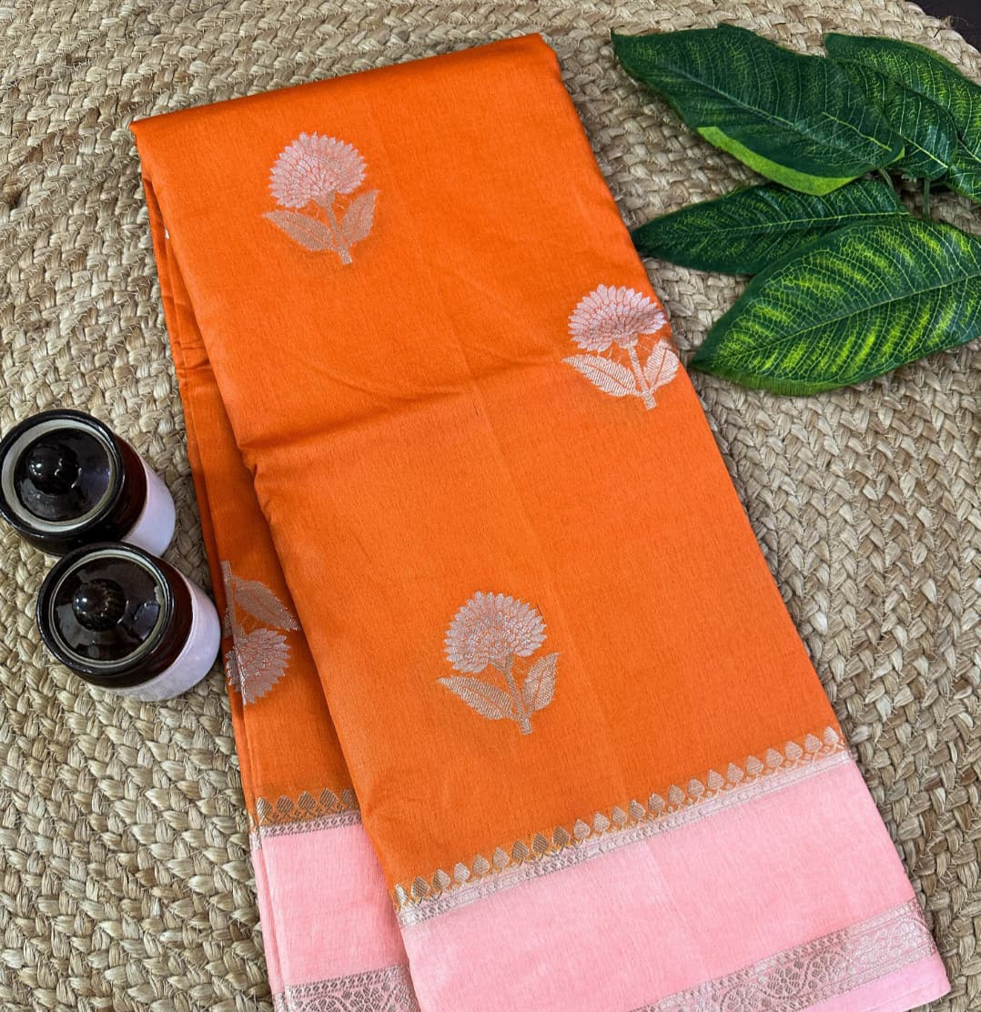 Banarasi Semi Dupion Warm Silk Saree - BSDWSO1