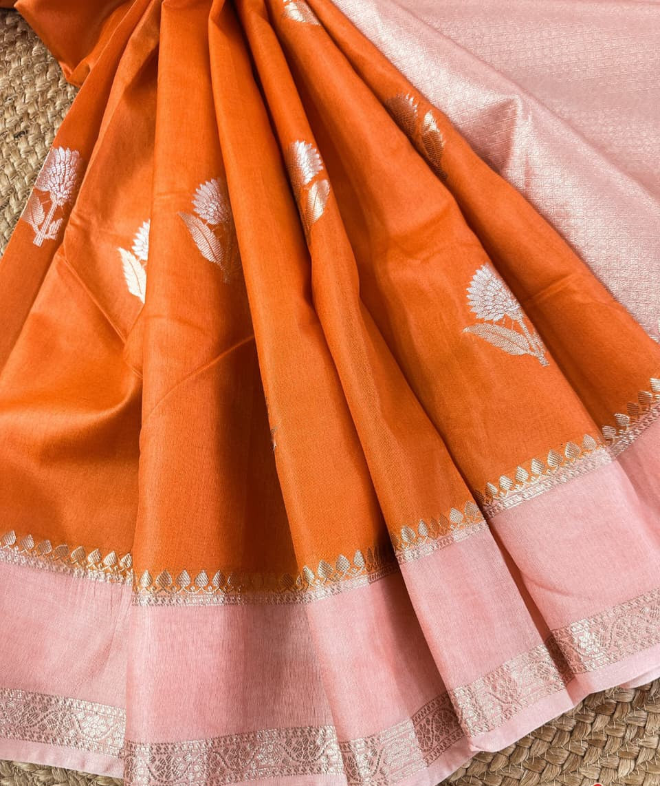 Banarasi Semi Dupion Warm Silk Saree - BSDWSO1