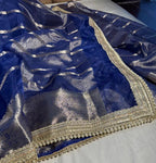 Banarasi Organza Silk Saree with Zari Strip - APBOZS4