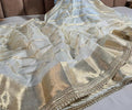 Banarasi Organza Silk Saree with Zari Strip - APBOZS2