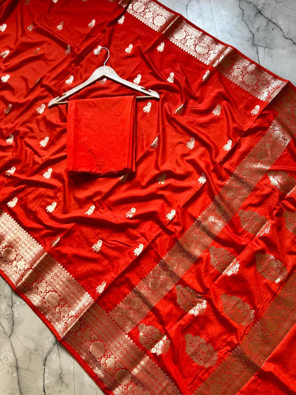 Banarasi Georgette Silver Zari Saree - BHSZR01