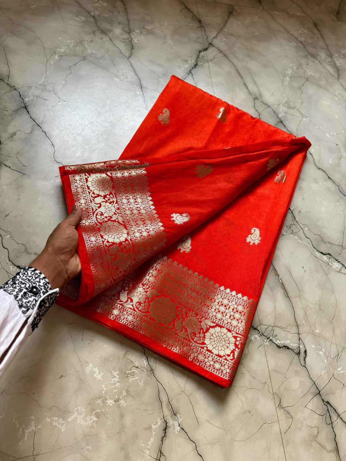 Banarasi Georgette Silver Zari Saree - BHSZR01