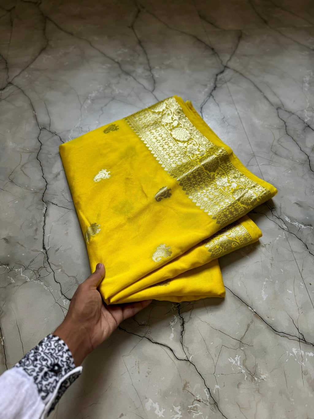 Banarasi Georgette Silver Zari Saree - BHSZY01