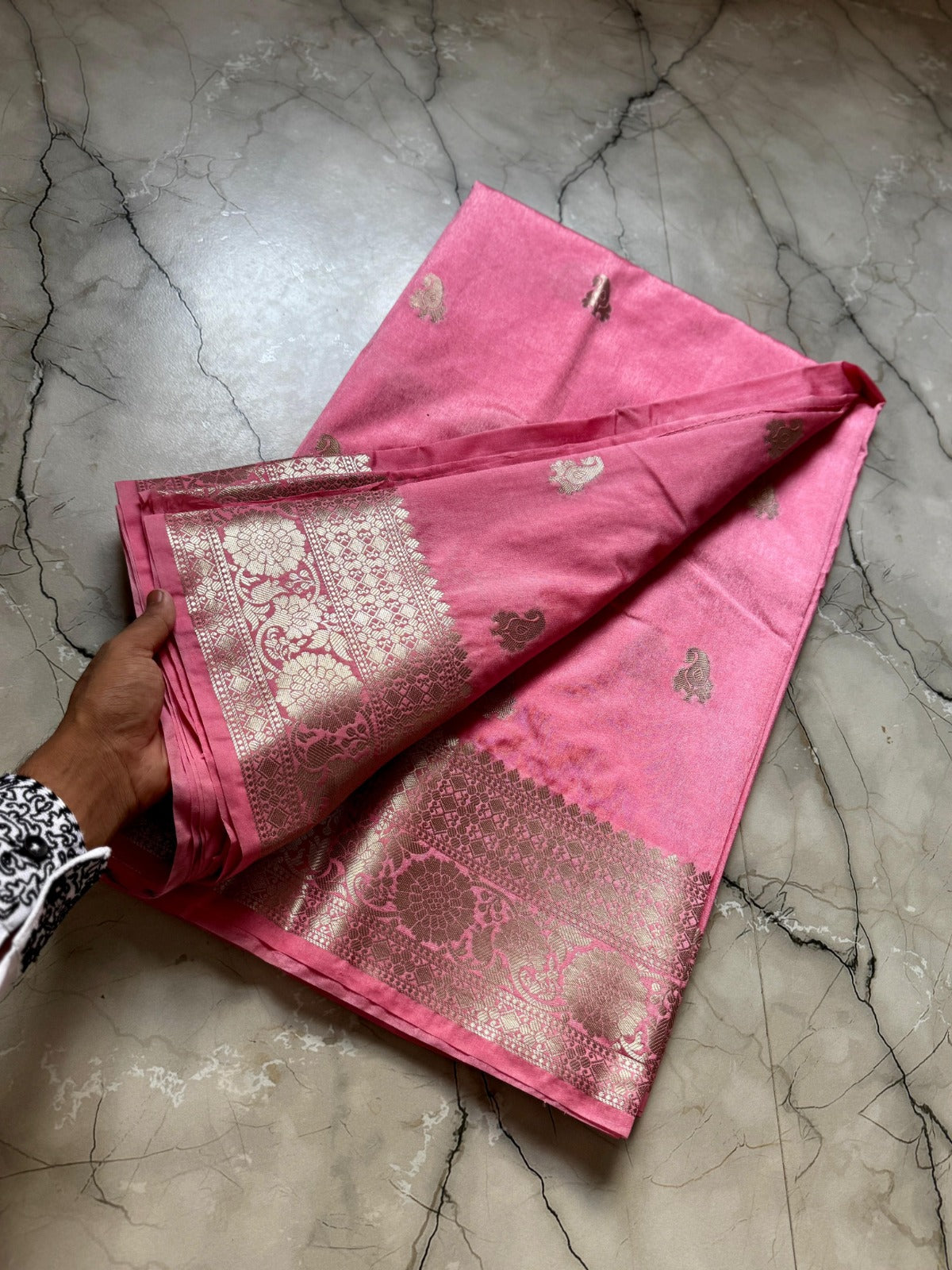 Banarasi Georgette Silver Zari Saree - BHSZP01