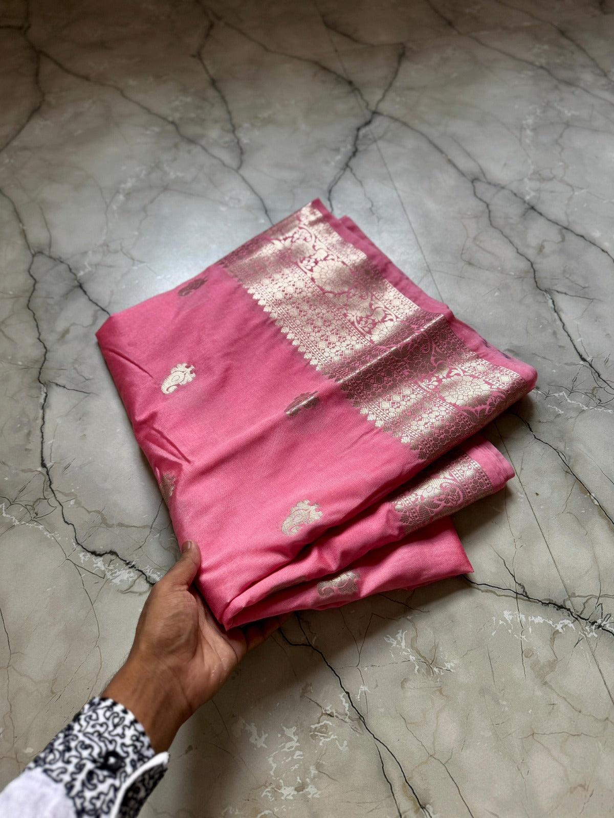 Banarasi Georgette Silver Zari Saree - BHSZP01