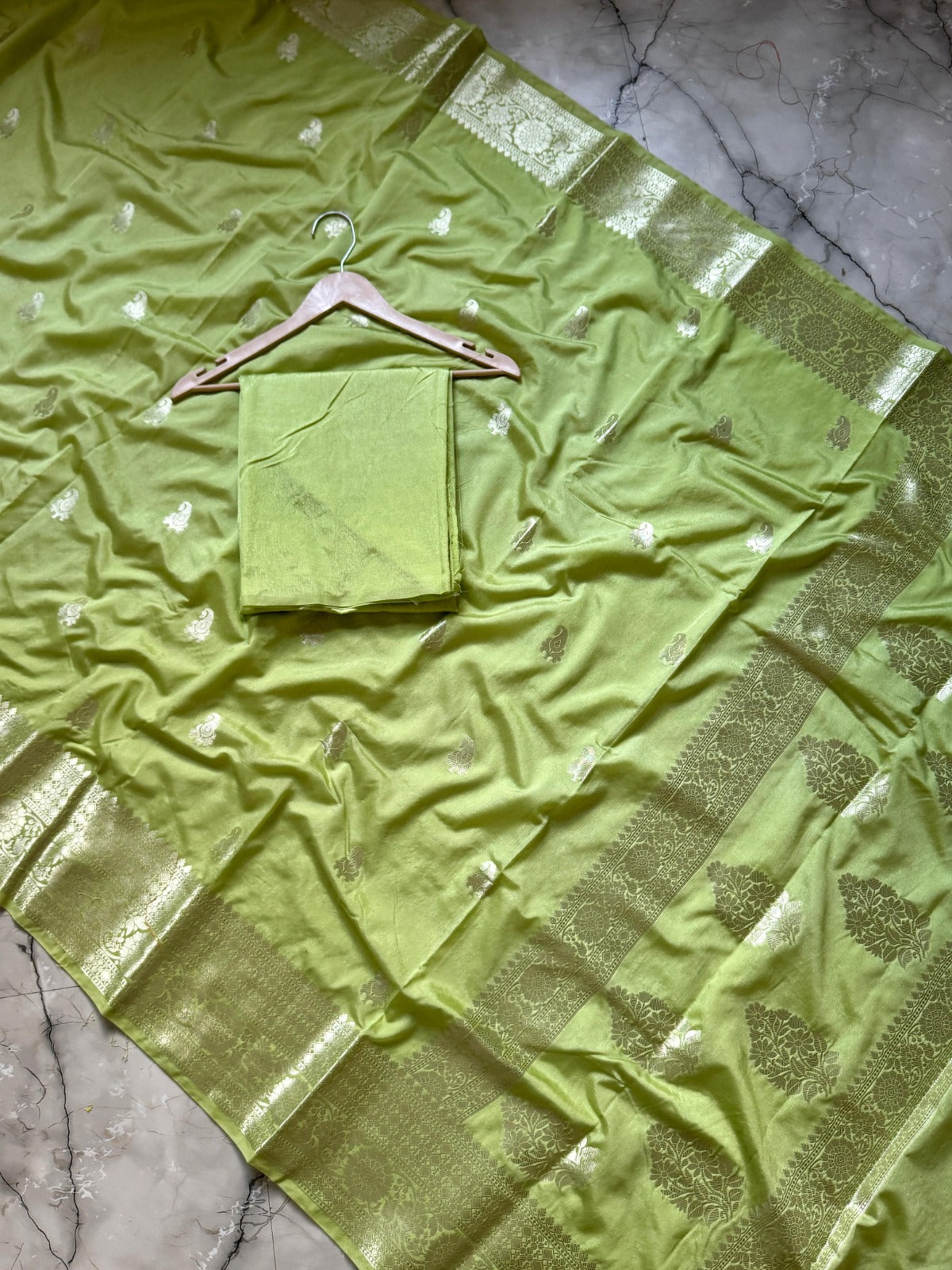 Banarasi Georgette Silver Zari Saree - BHSZG01