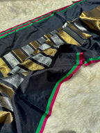 Banarasi Soft Katan Silk Saree with Gold & Silver Zari Weave - ABSKGS1