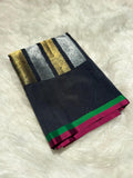 Banarasi Soft Katan Silk Saree with Gold & Silver Zari Weave - ABSKGS1