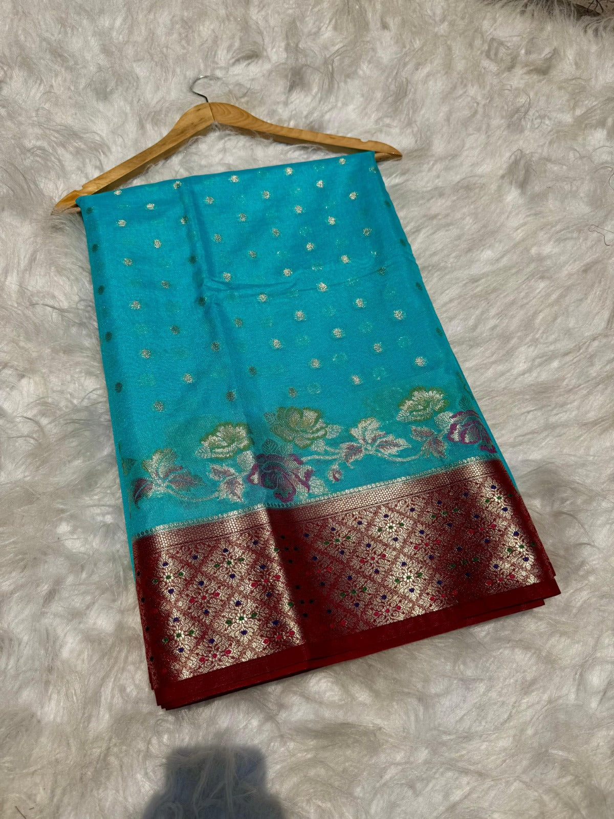 Banarasi Soft Katan Georgette Silk Saree - BSKGSB1