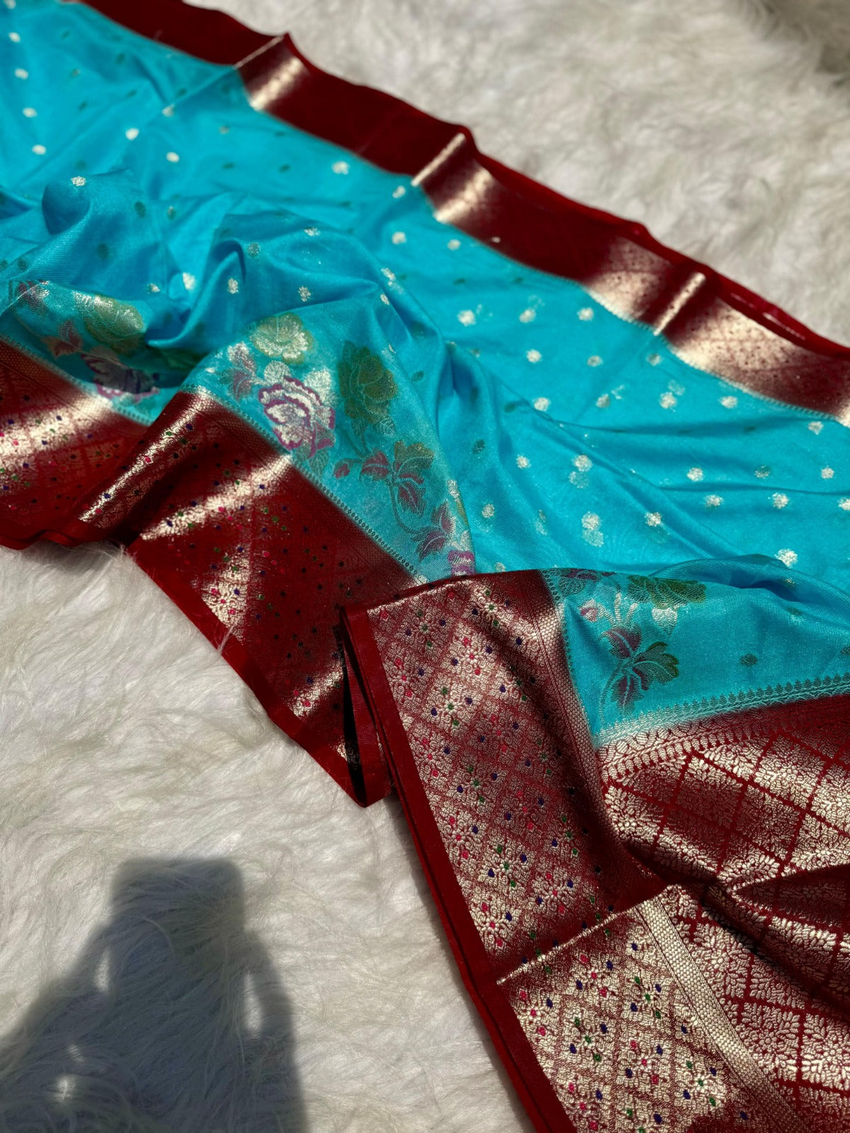 Banarasi Soft Katan Georgette Silk Saree - BSKGSB1