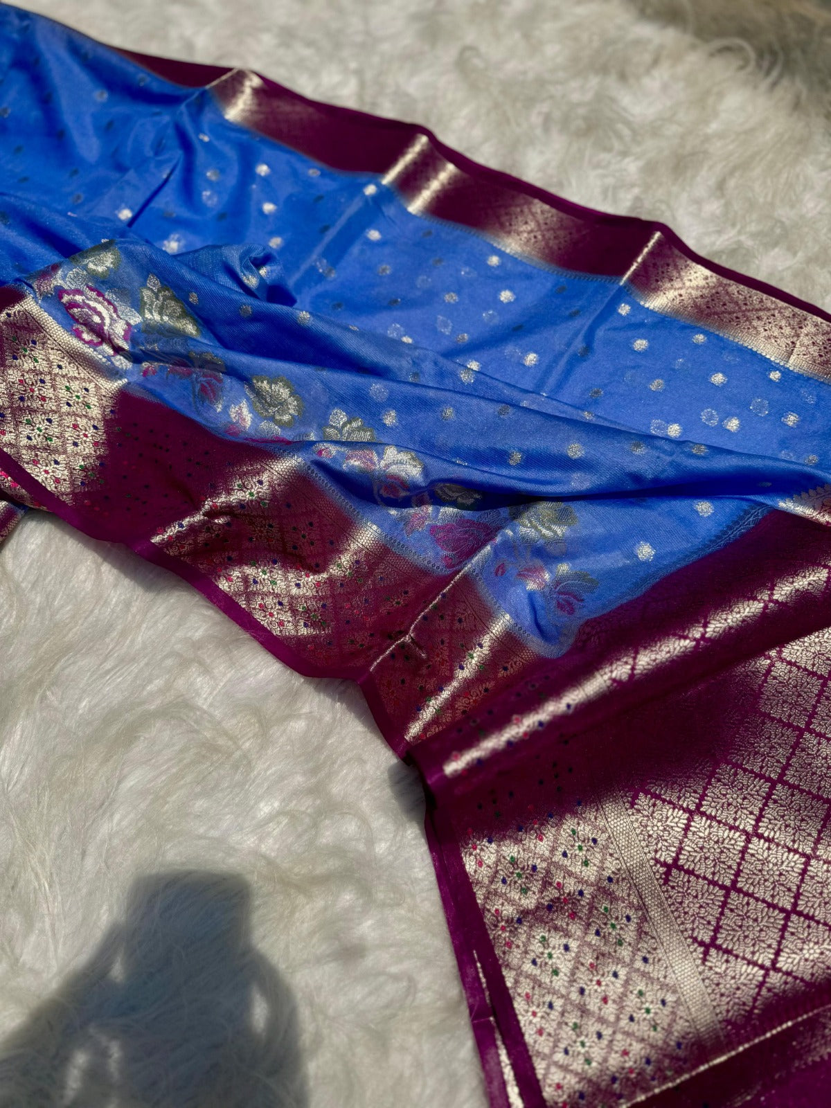 Banarasi Soft Katan Georgette Silk Saree - BSKGRB1