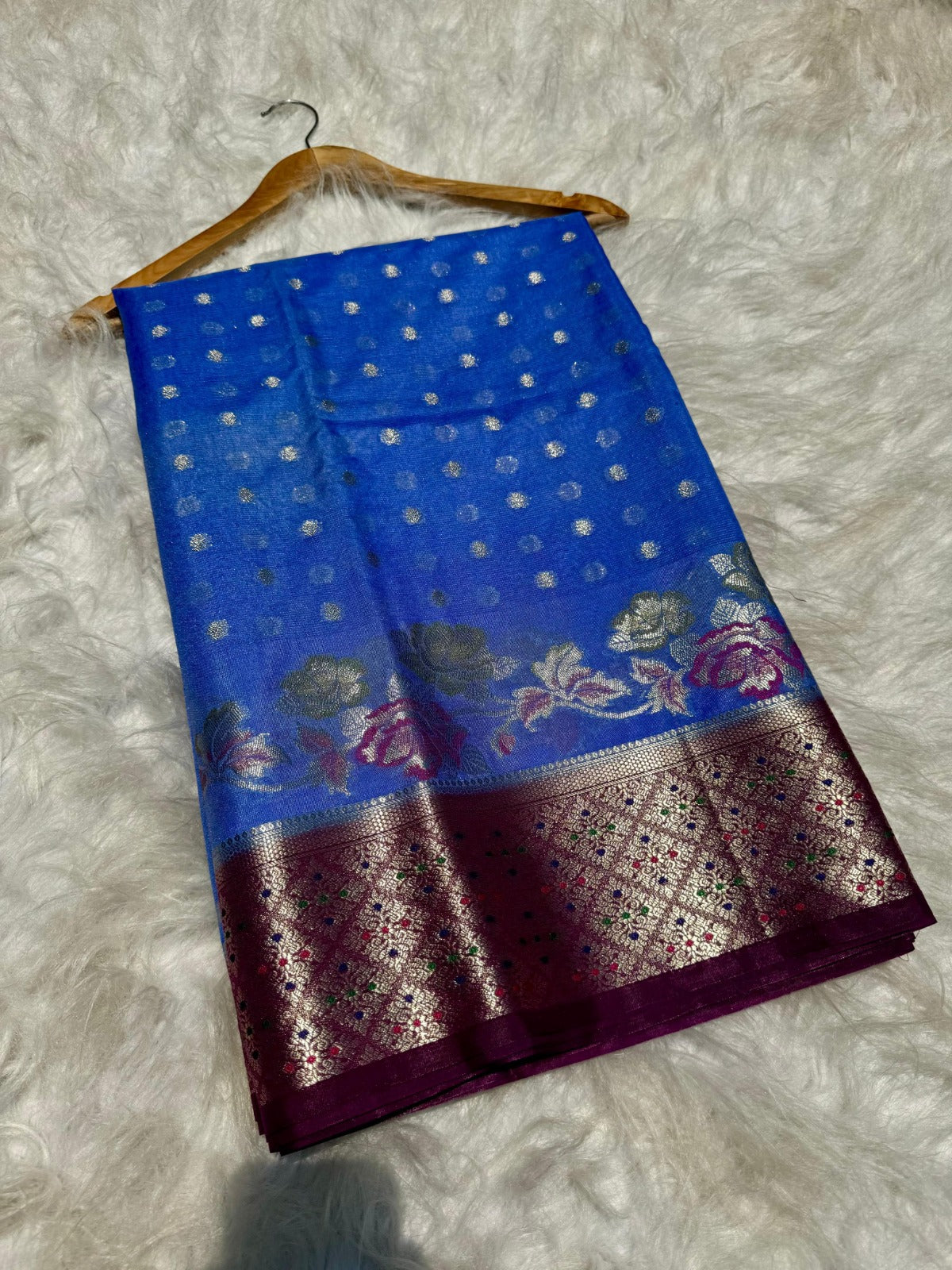 Banarasi Soft Katan Georgette Silk Saree - BSKGRB1