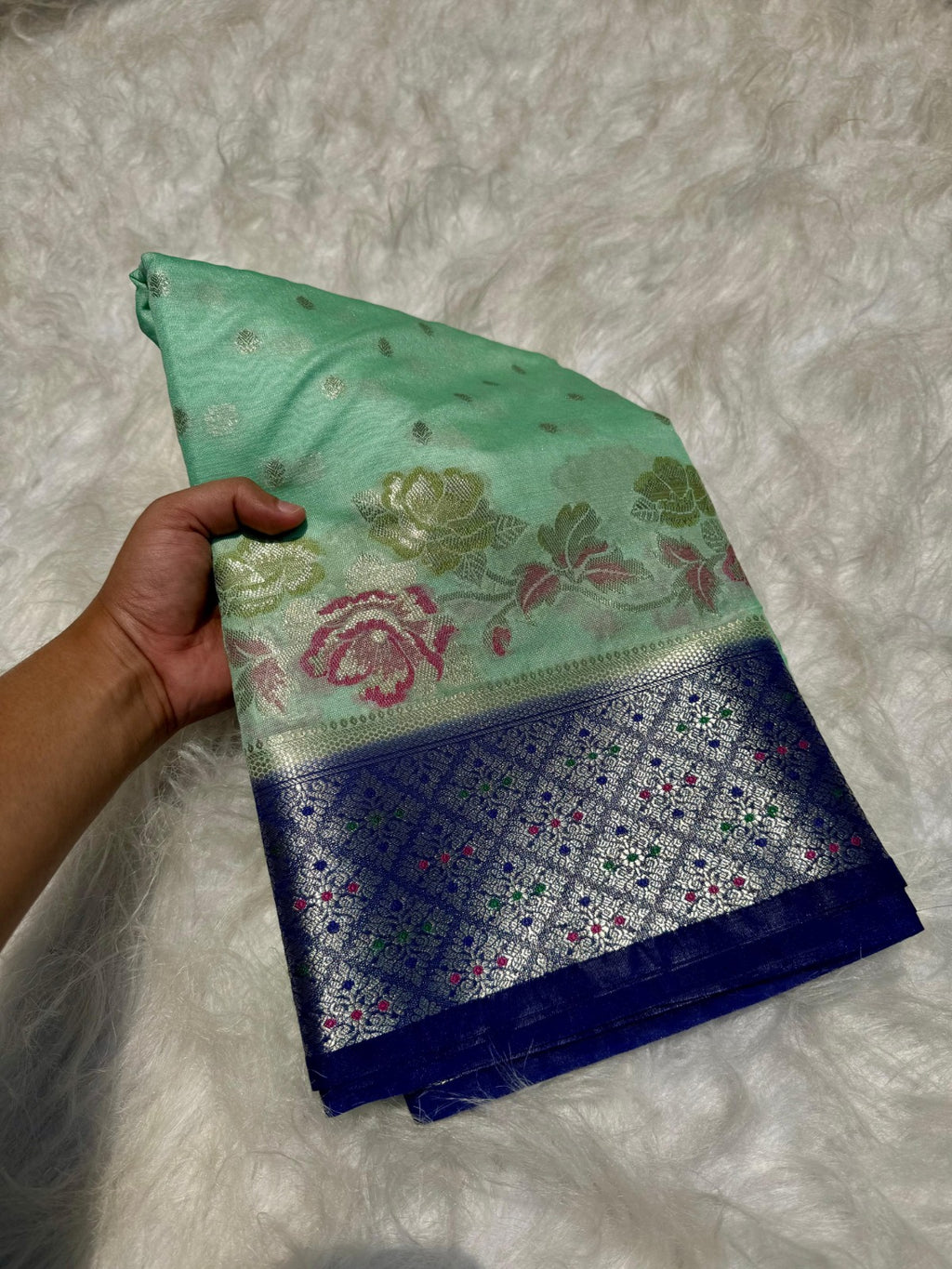 Banarasi Soft Katan Georgette Silk Saree - BSKGSG1