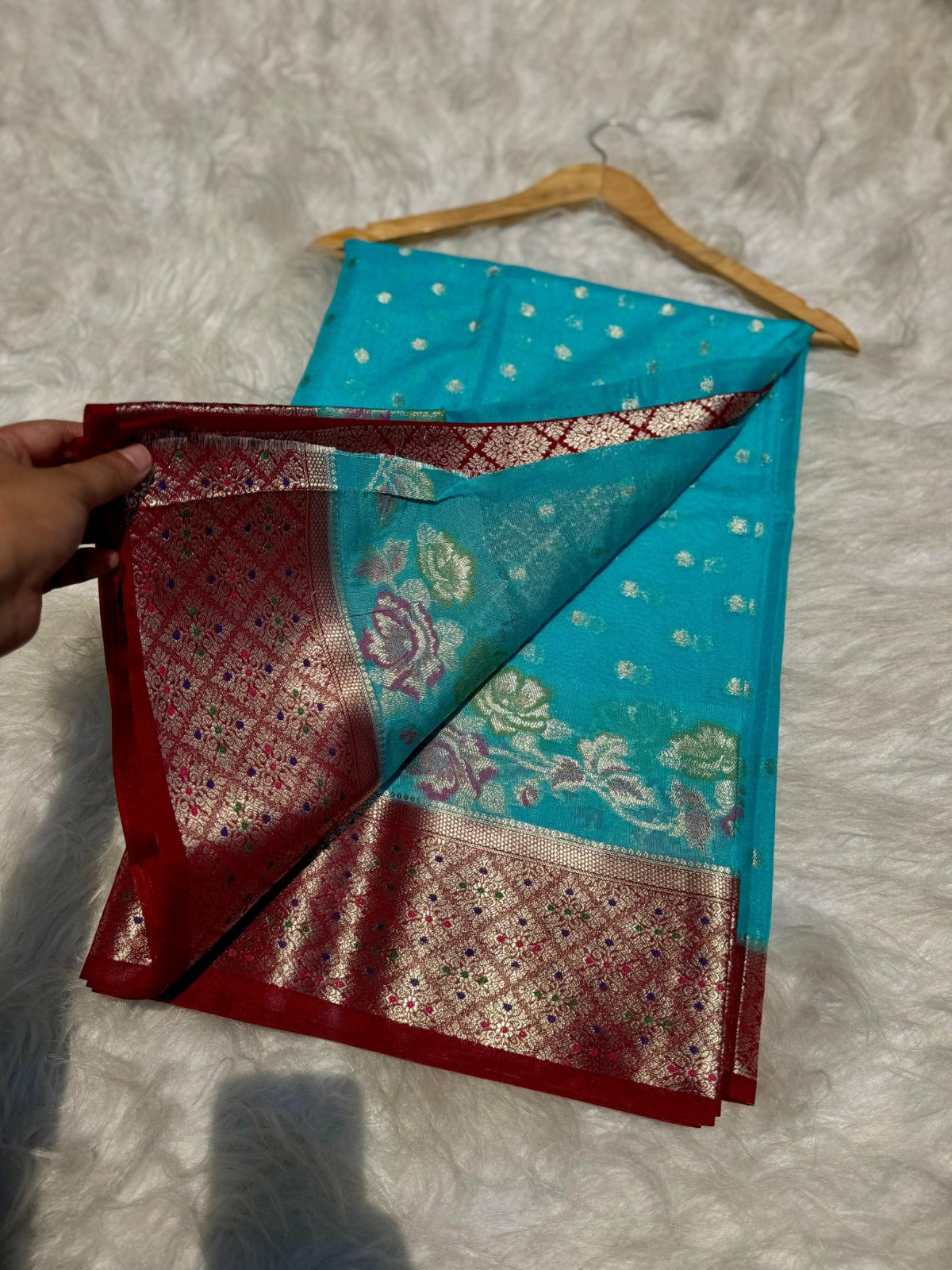 Banarasi Soft Katan Georgette Silk Saree - BSKGSB1