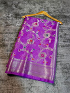 Banarasi Georgette Soft Silk Saree with Meena Jaal Weaving - BGSMJL1