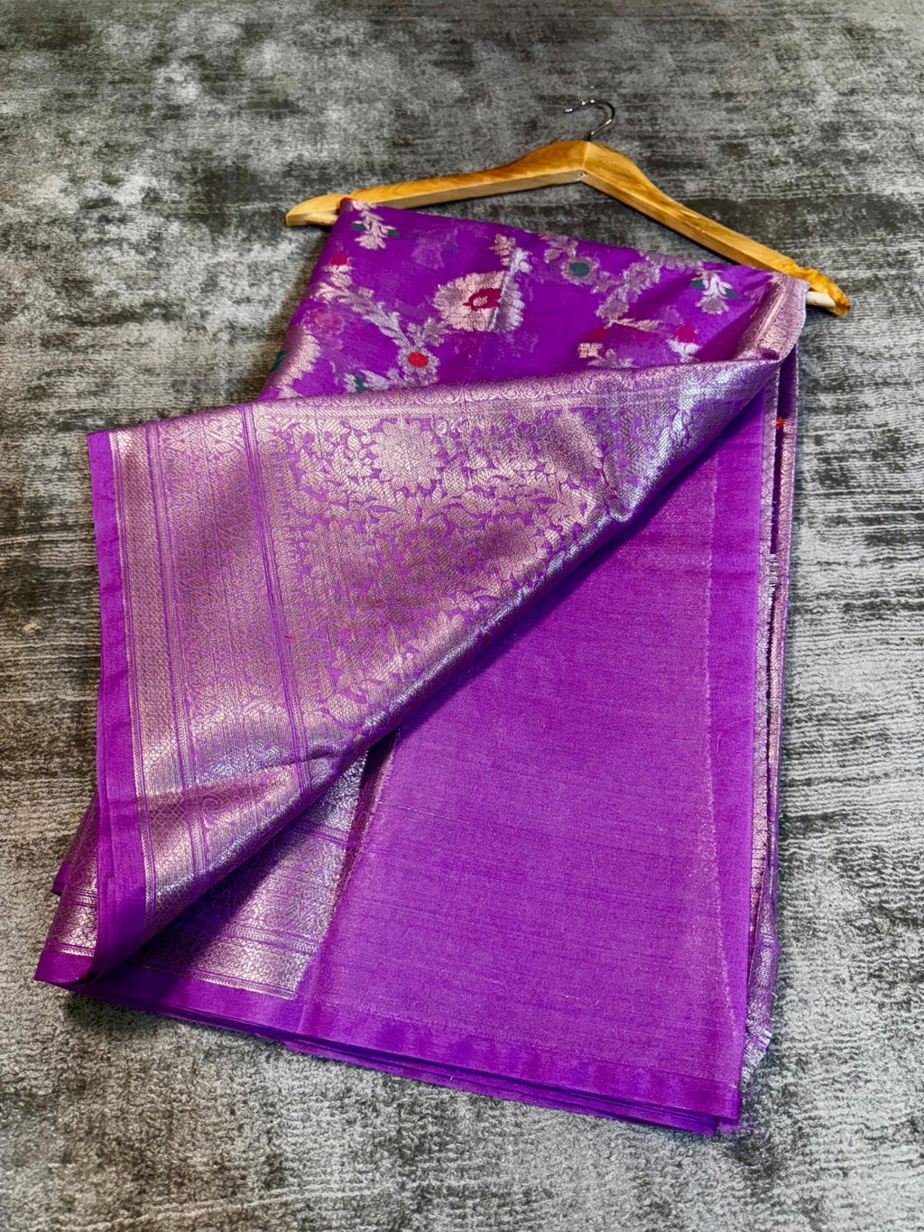 Banarasi Georgette Soft Silk Saree with Meena Jaal Weaving - BGSMJL1