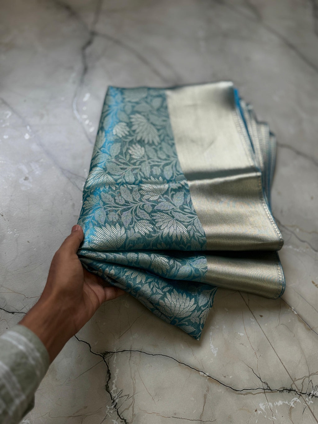 Banarasi Zari Tissue Silk Saree - BZTBB1