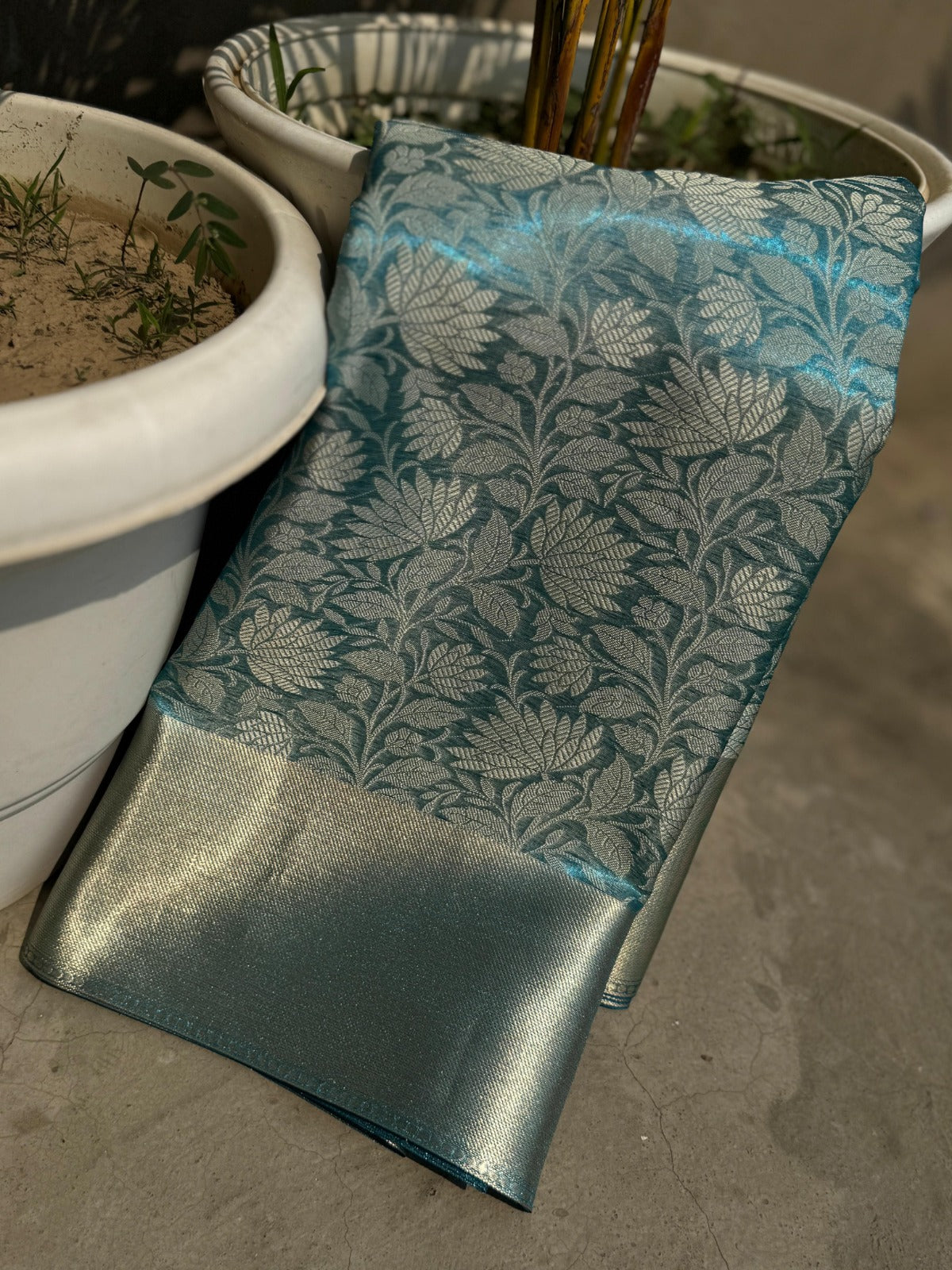 Banarasi Zari Tissue Silk Saree - BZTBB1