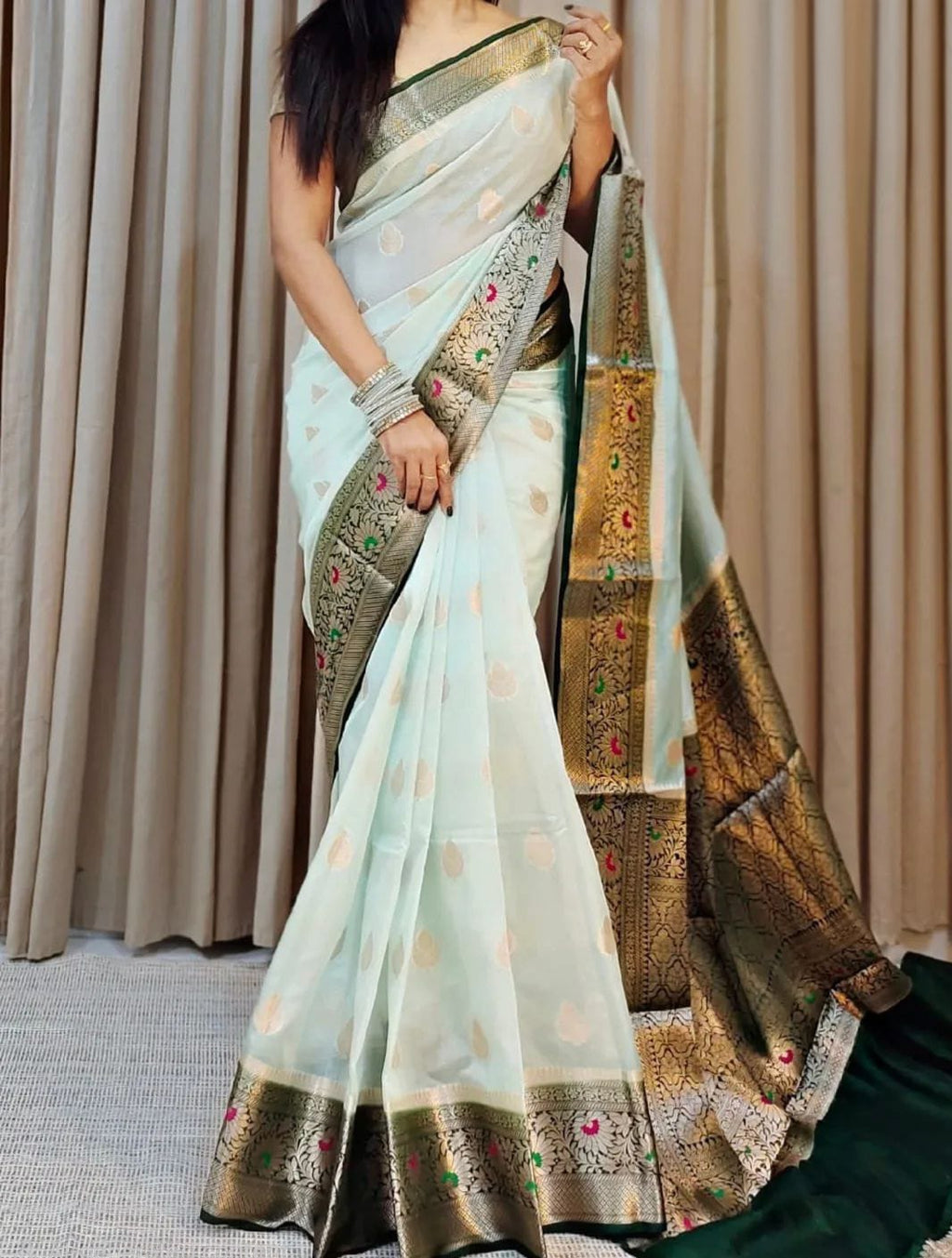 Banarasi Georgette Silk Saree - ABGS001