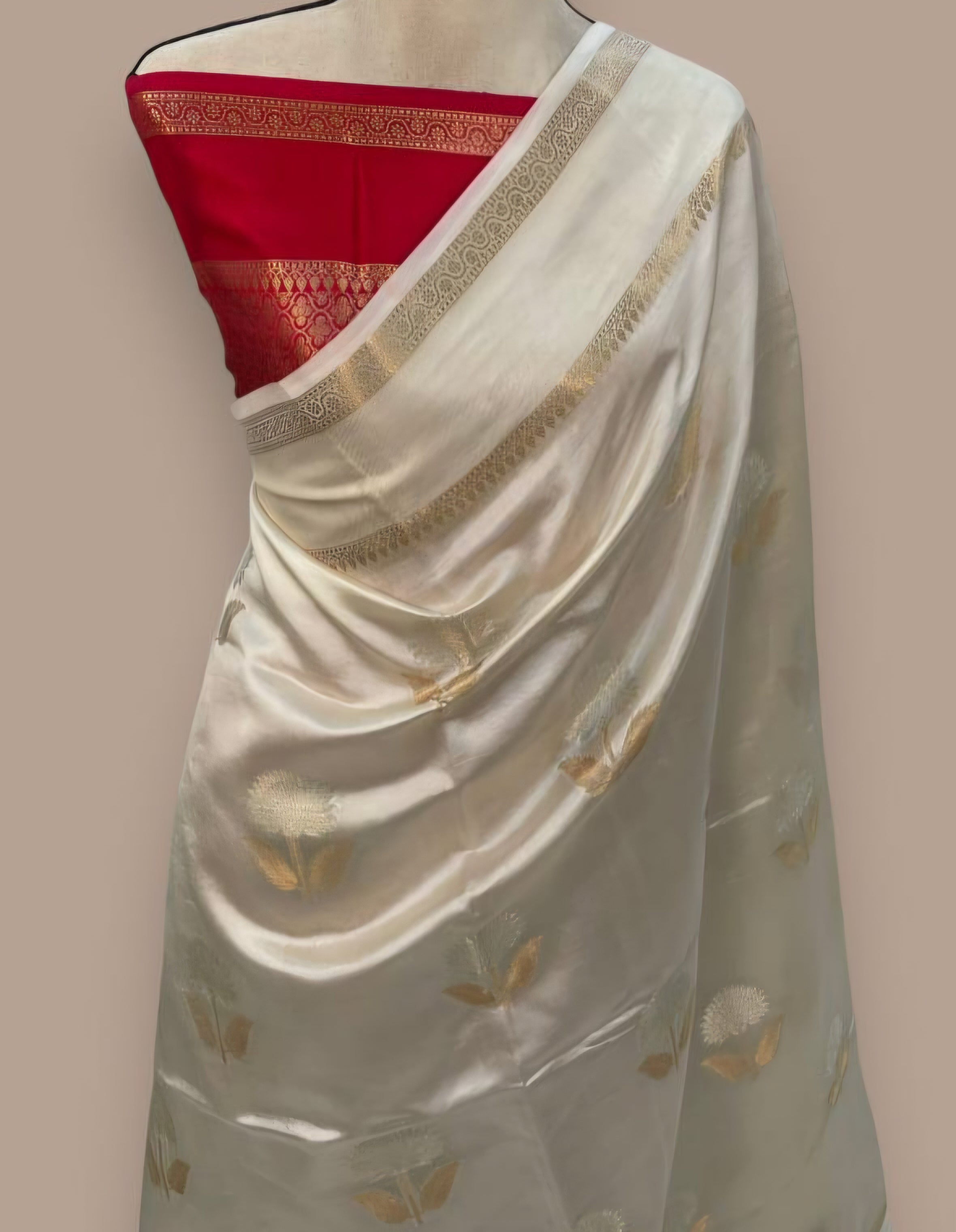 Banarasi Soft Katan Silk Saree with All-Over Sona Rupa Boota - ABSKSRB3