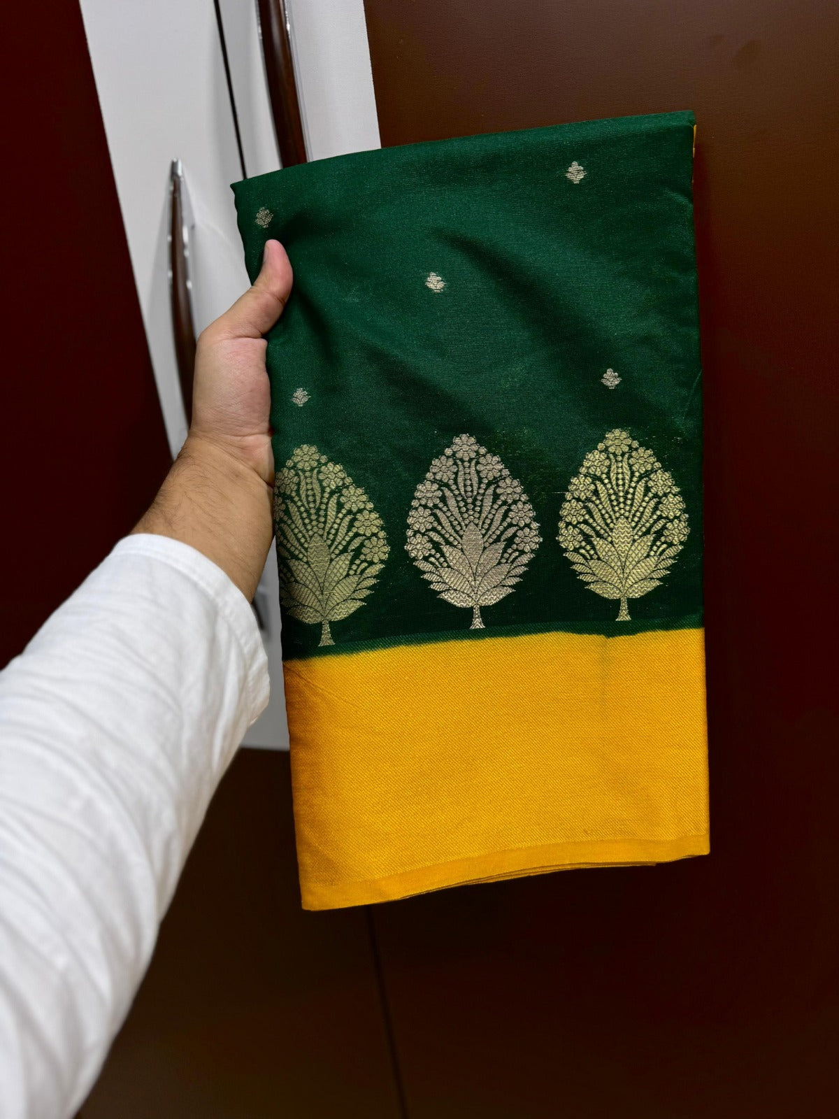 Banarasi Raw Mango Silk Saree - BRMABG1