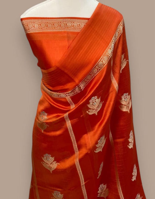 Banarasi Soft Katan Silk Handloom Saree - ABSKCW2