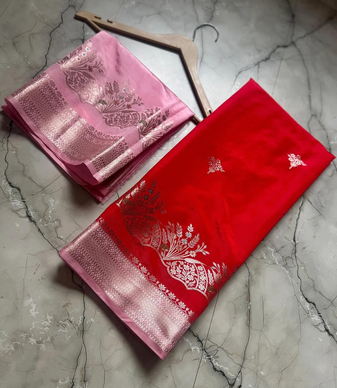 Banarasi Katan Silk with Minakari Border - BKMBR1