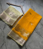 Banarasi Katan Silk with Minakari Border - BKMBY1