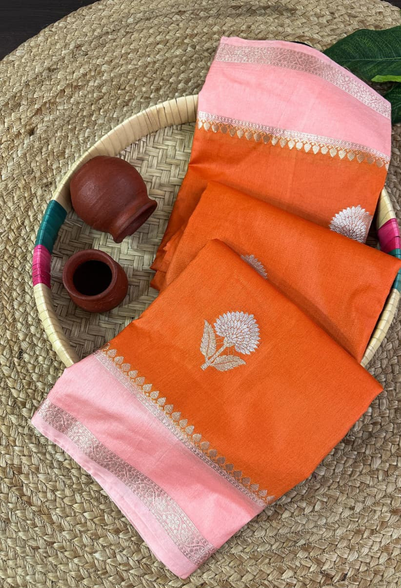 Banarasi Semi Dupion Warm Silk Saree - BSDWSO1