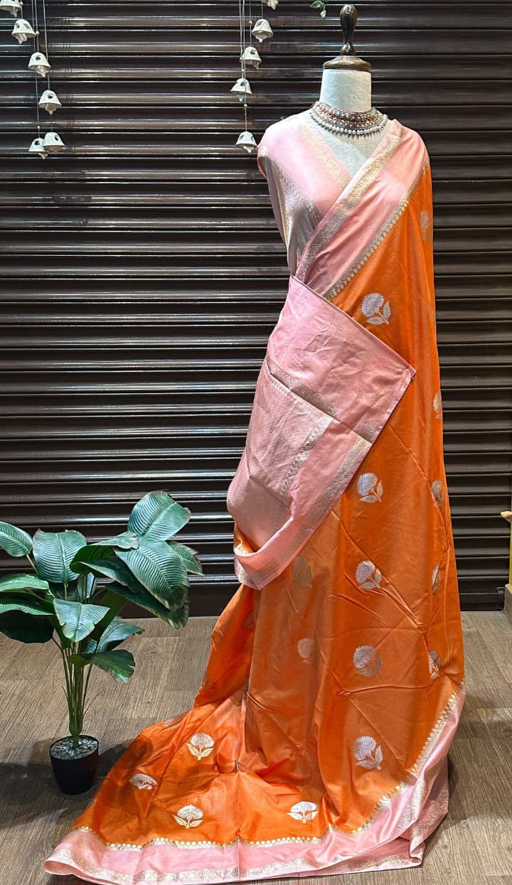 Banarasi Semi Dupion Warm Silk Saree - BSDWSO1