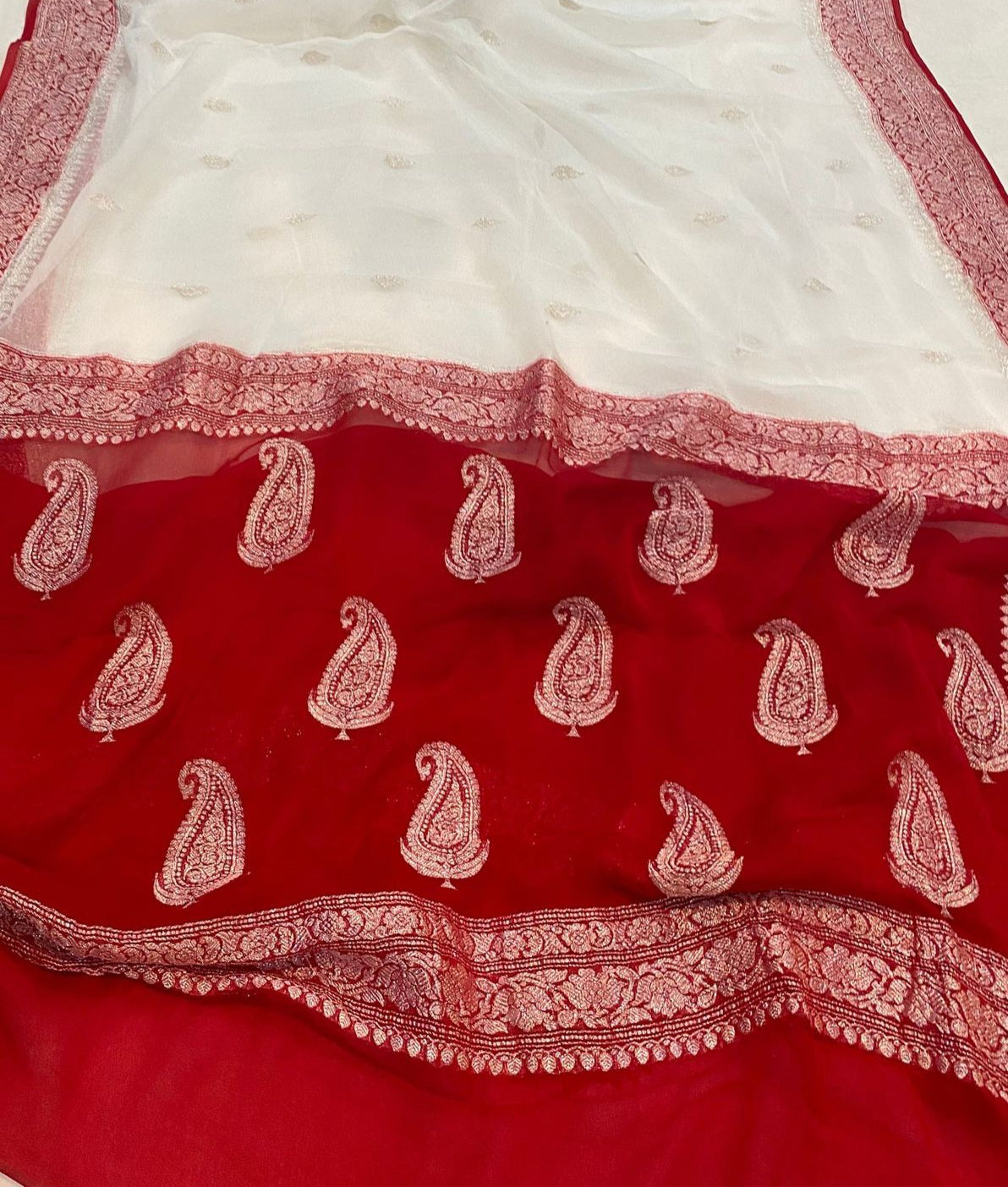 Banarasi Georgette Saree with Silver Zari - BGSZ001