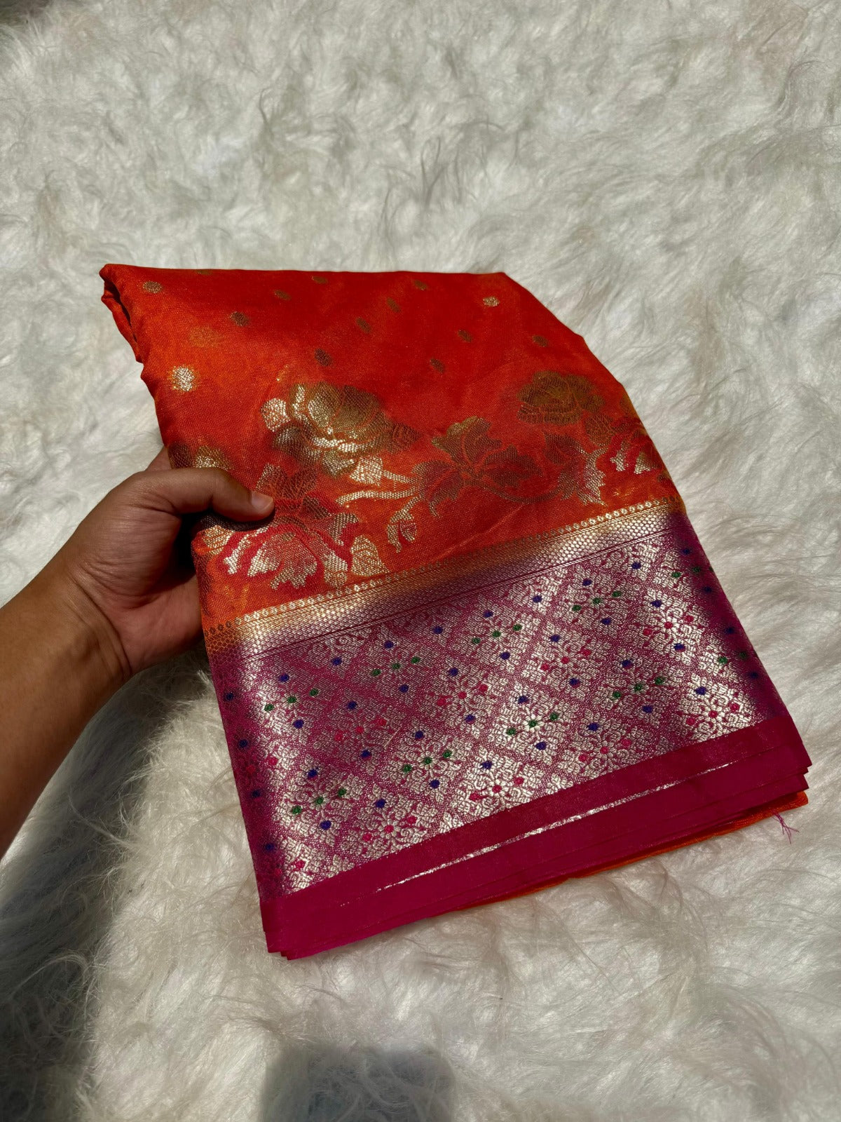 Banarasi Soft Katan Georgette Silk Saree - BSKGO01