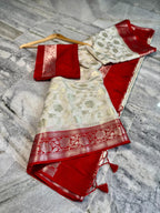 Banarasi Katan Warm Silk Saree with Zari Jangla Weaving -  BAKRW01